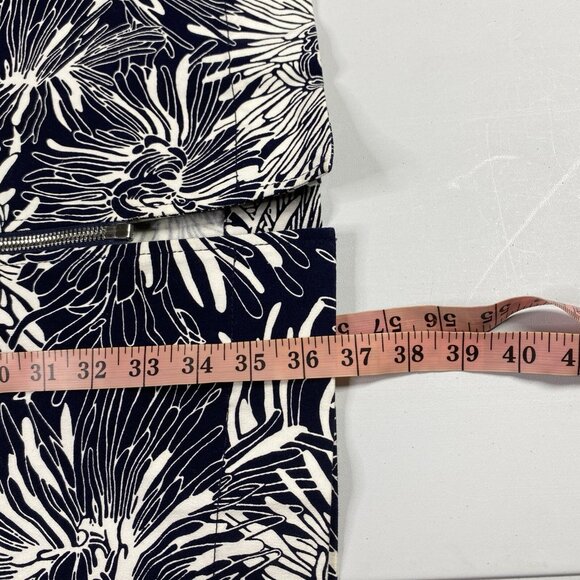 Diane Von Furstenburg‎ Dress 4 Black Sheath Flower Print Fitted Bodycon Full Zip - Picture 11 of 12